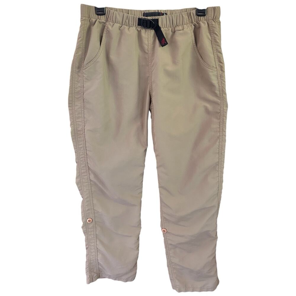 Gramicci Men’s Small Nylon Hiking Pants Tan Khaki Roll Tab Belted 30x28 Hiking